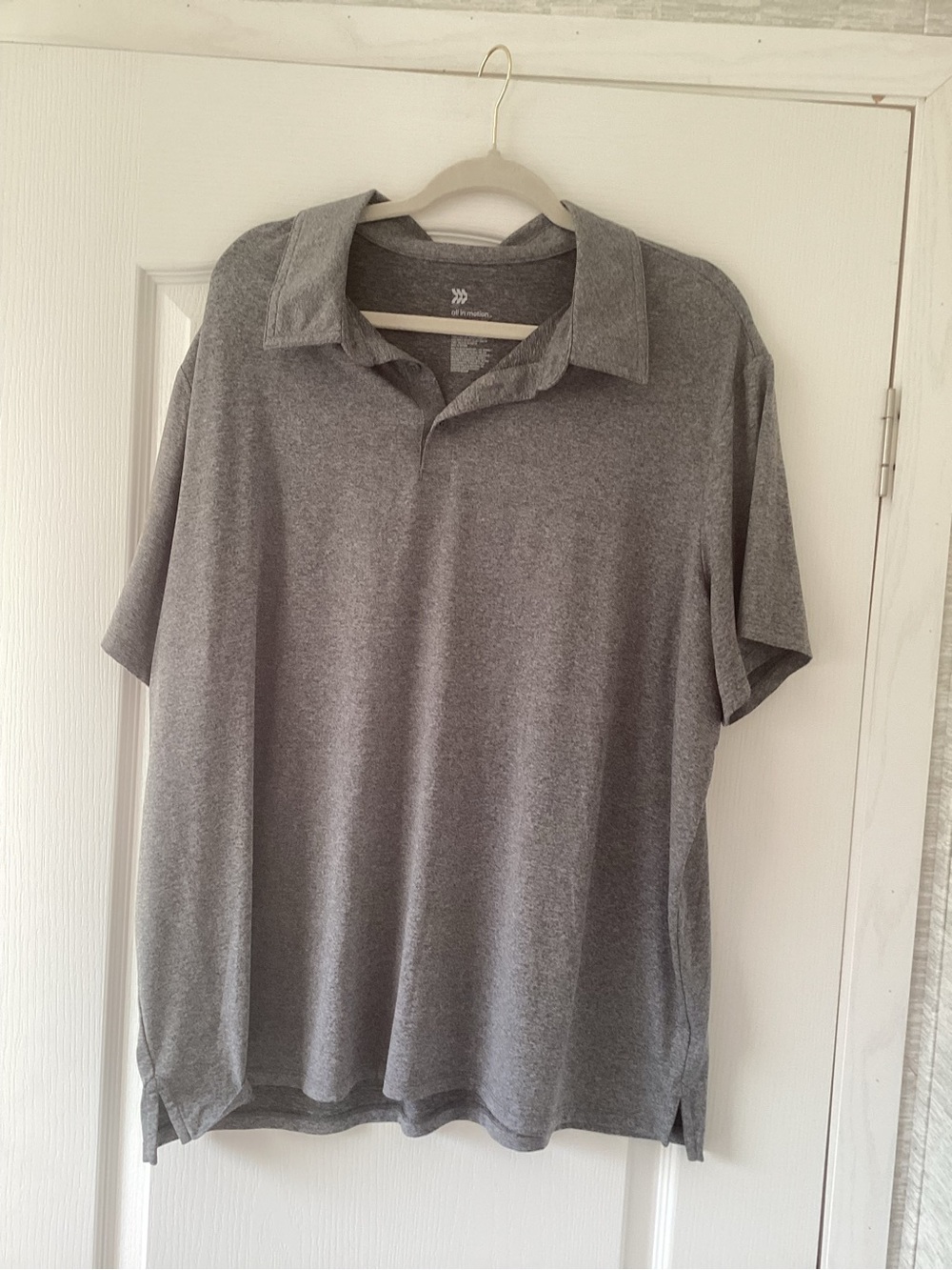 all in motion Gray Short-Sleeve Polo 2XL EUC
